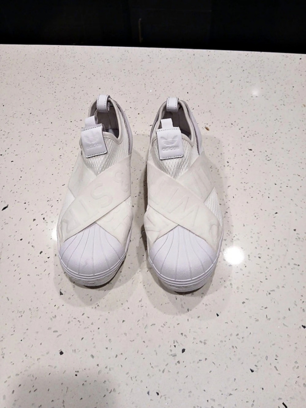 adidas Superstar Slip-On White Sneakers US 9